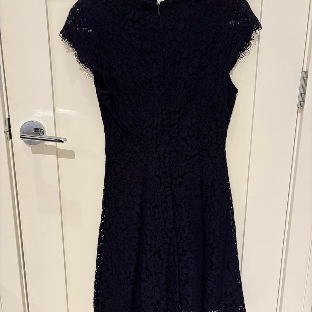 Elegant Navy Lace Dress - Picture 2 of 3
